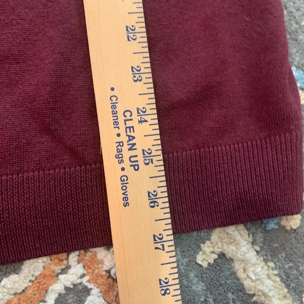 Turnbury Extra Fine Merino Wool‎ V-Neck Sweater Men’s XL Soft Burgundy Warm EUC